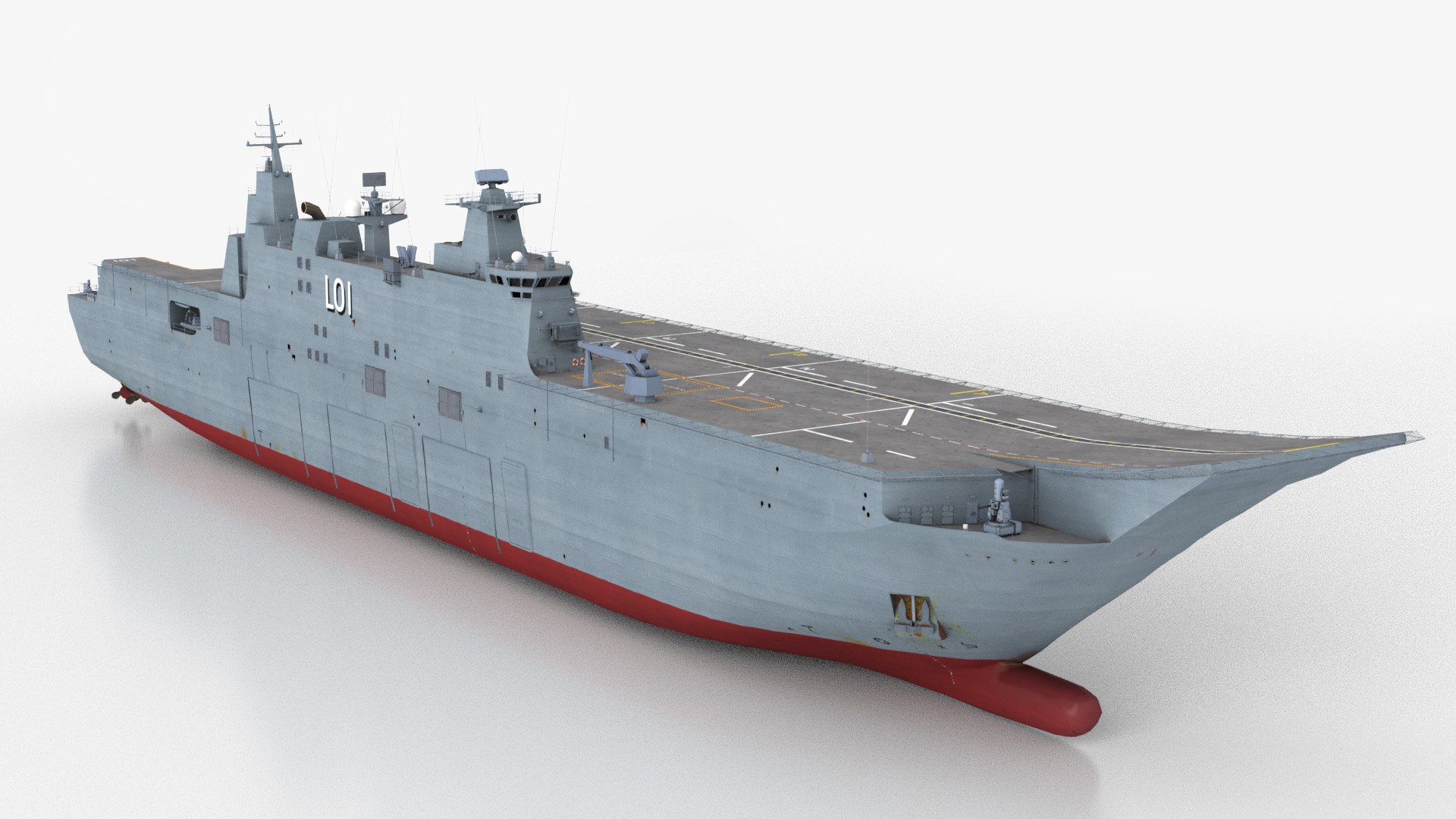 HMAS Adelaide LHD model - TurboSquid 1732890