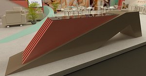 3d model booth counter