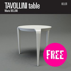 free tavollini table design 3d model
