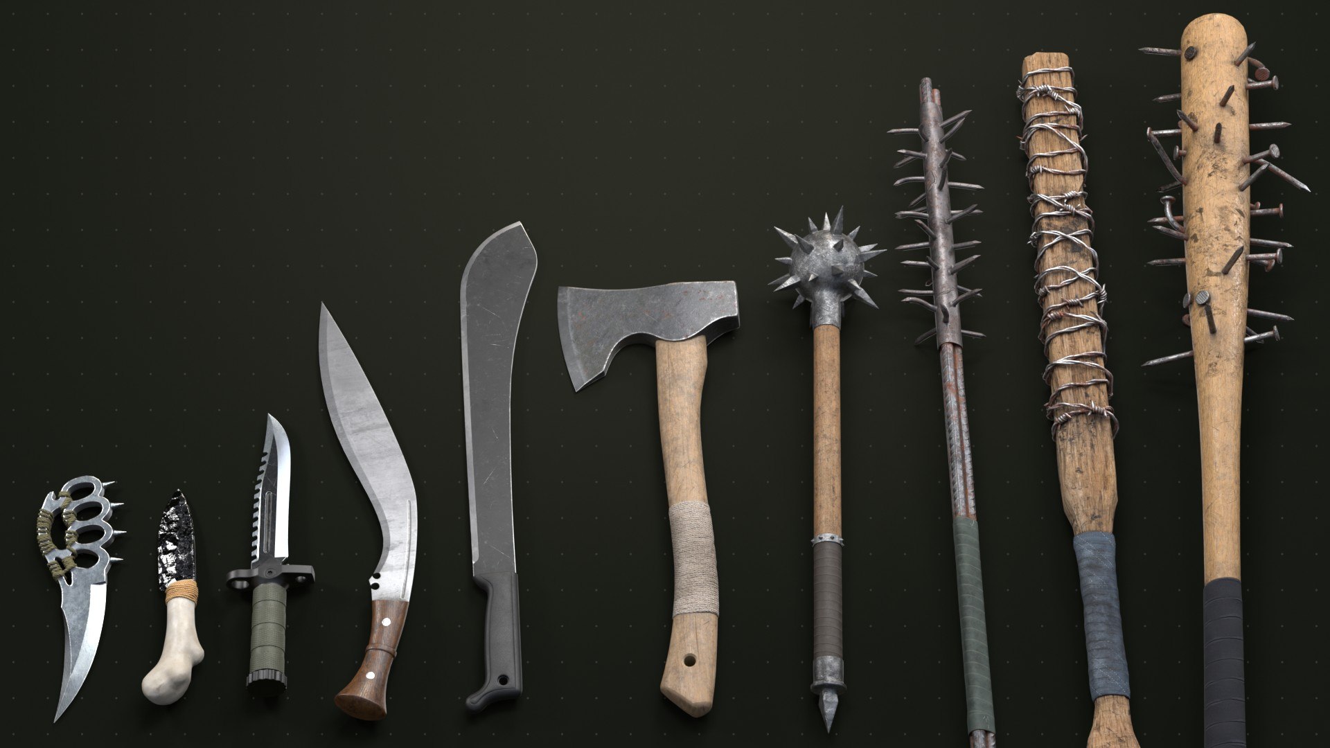 3D Post-apocalyptic Melee Weapons Lowpoly https://p.turbosquid.com/ts-thumb/gI/odkQ1U/N7/group_0000/jpg/1748693392/1920x1080/fit_q87/14e8b5081c3302fe120b78873a8e1de4a8019046/group_0000.jpg