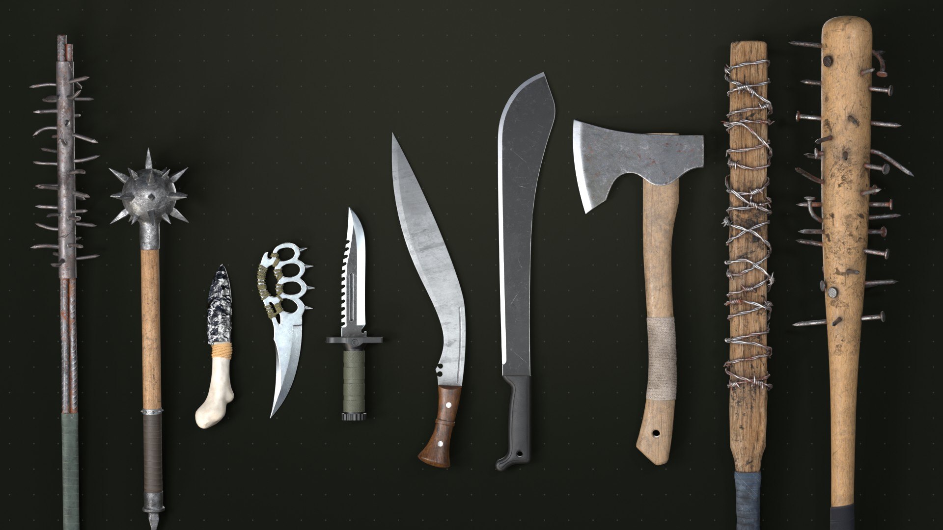 3D Post-apocalyptic Melee Weapons Lowpoly https://p.turbosquid.com/ts-thumb/gI/odkQ1U/ig/group_0001/jpg/1748693393/1920x1080/fit_q87/b8b8652d21479ae0140323696a8aaeb220d7bf9f/group_0001.jpg