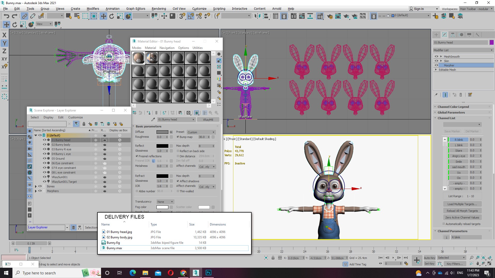 Cartoon Rabbit 3D Model - TurboSquid 2010417