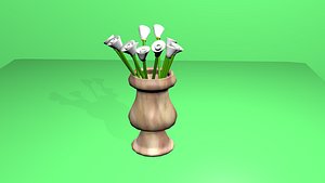 vase tulips obj free
