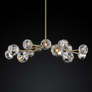 chandelier boule de cristal