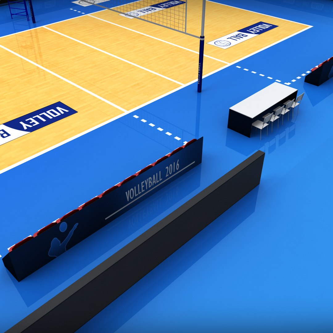 Volleyball Court 3d Model