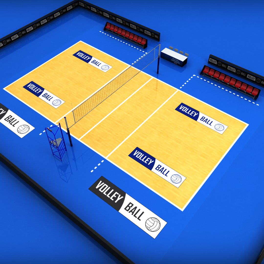 Volleyball Court 3d Model