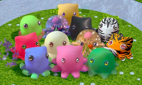 3D Cute Octopuss Collection - Animated