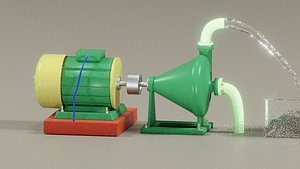 3D model water pump
