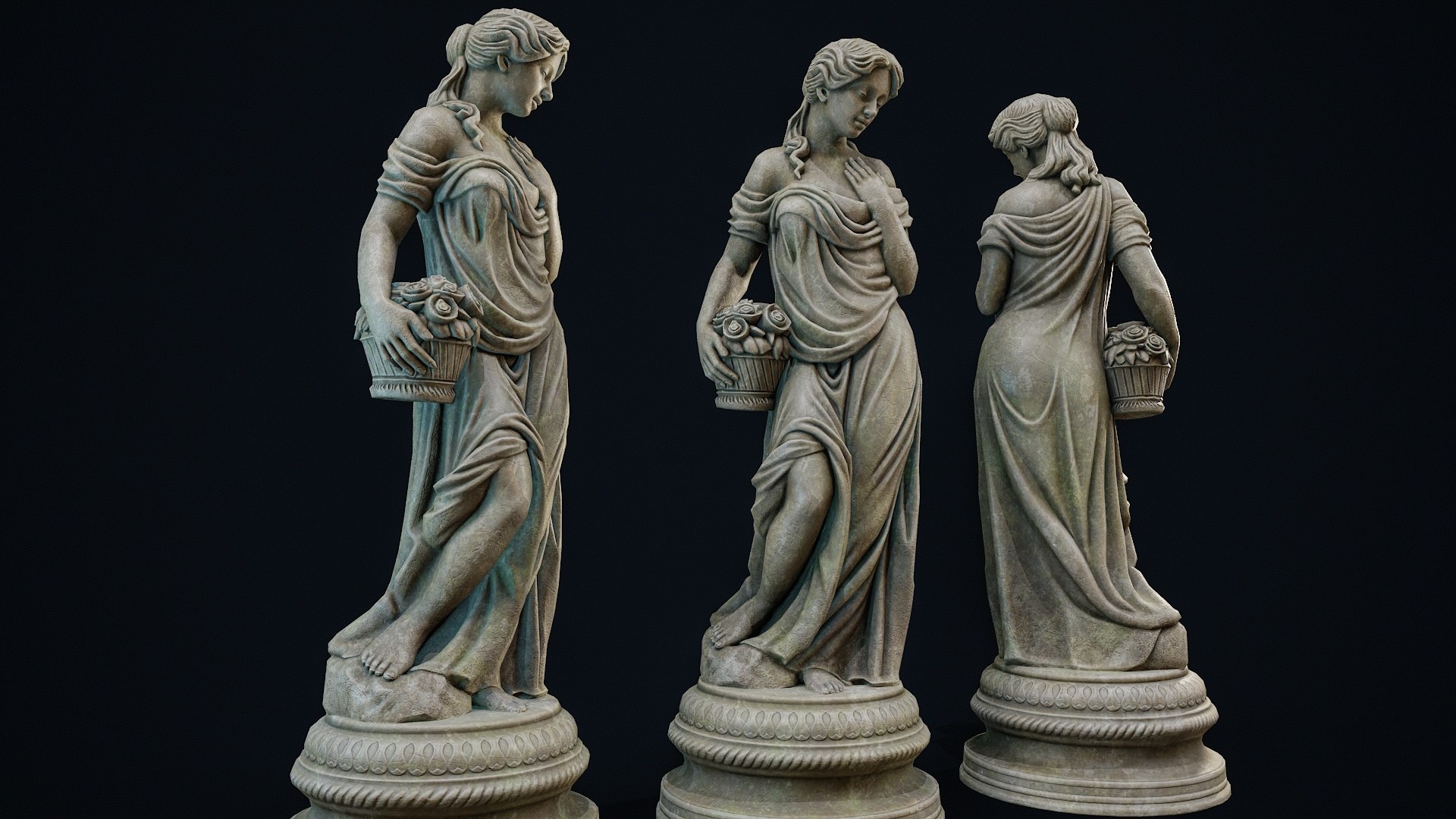 3D Garden Statue 5 PBR - TurboSquid 2512421