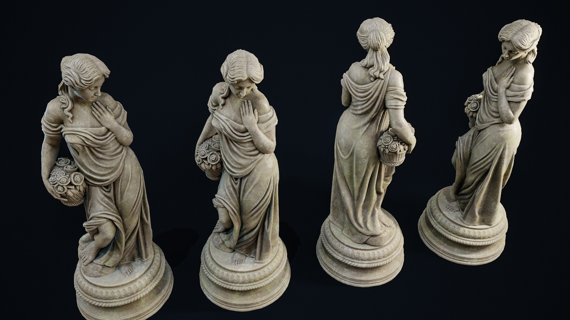 3D Garden Statue 5 PBR - TurboSquid 2512421