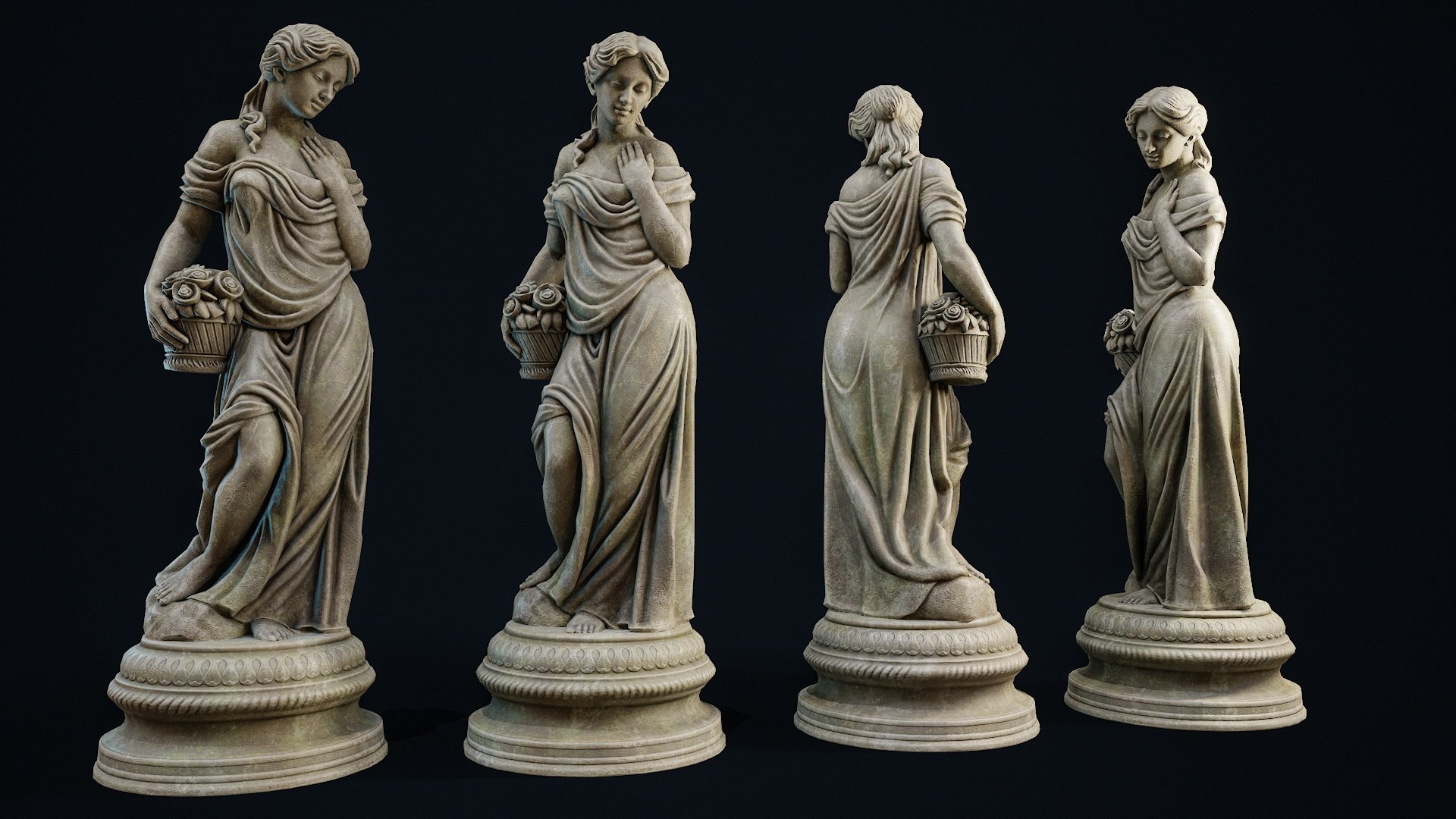 3D Garden Statue 5 PBR - TurboSquid 2512421