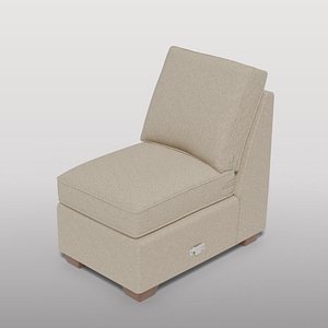 3D Contemporary Armless Chair