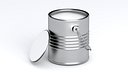 Metal Paint Bucket White