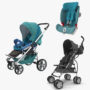 baby carriages car seat 3D model