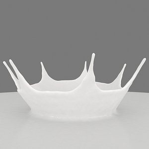 Liquid crown Splash Realflow 3D model