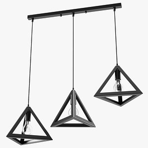 Pendant Lights Pack of Three Black