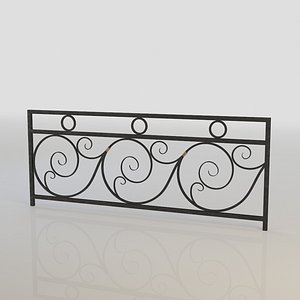 iron fence 3d obj