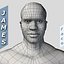 James (cabeça masculina afro)