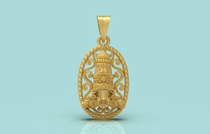 3D Unique Balaji Pendant - 0116 model