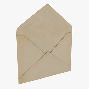 envelope - opened 3D model