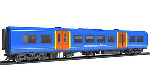 british train passenger car 3D