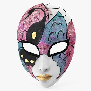 Porcelain Wall Decor Female Mask 3D Model