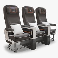 Lufthansa Premium Economy Seat 3D model