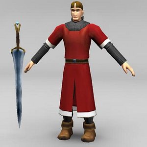 medieval knight 3d model