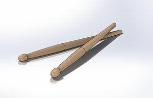 3d model drum sticks 3a