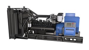 Industrial Diesel Generator 3D model