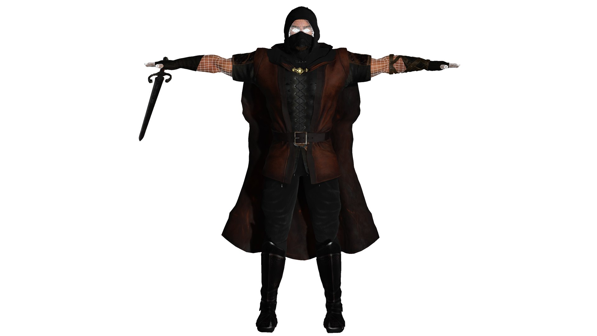 3D AAA 3D FANTASY MALE ASSASSIN CHARACTER-REALISTIC RIG GAME READY ...