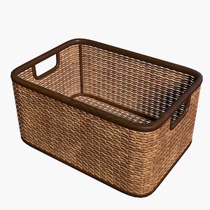 Detailed rattan basket weaving