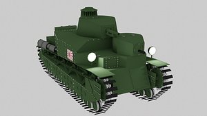 3D Imperial Japanese Army Type 91 Tank