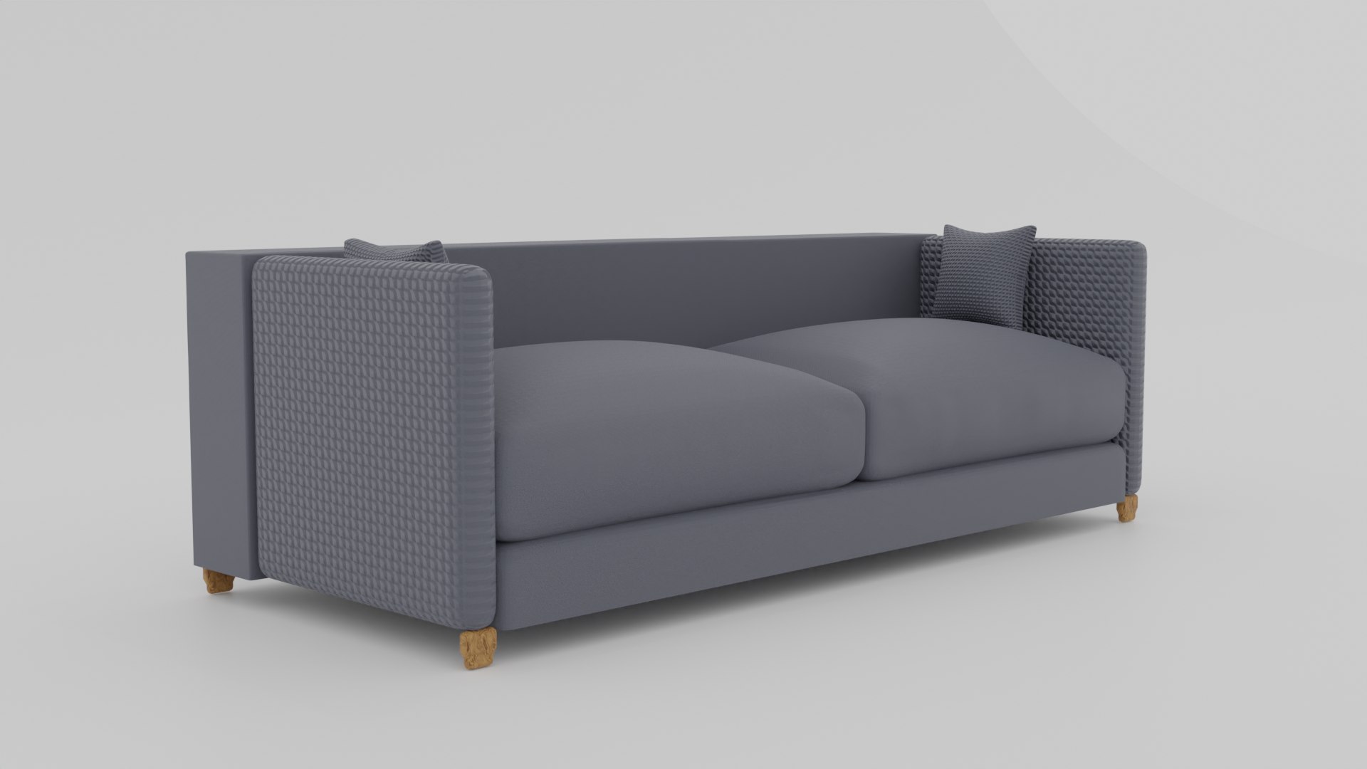 3D Grey Couch model - TurboSquid 2176494