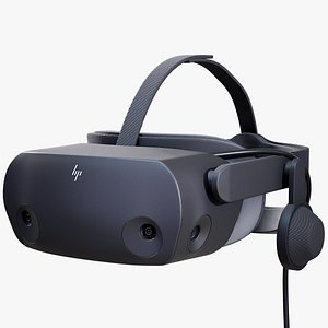 VR Headset HP Reverb G2 Lowpoly PBR
