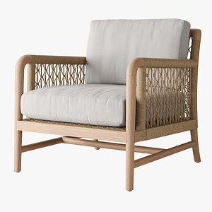 3D Palecek Montecito Outdoor Lounge Chair