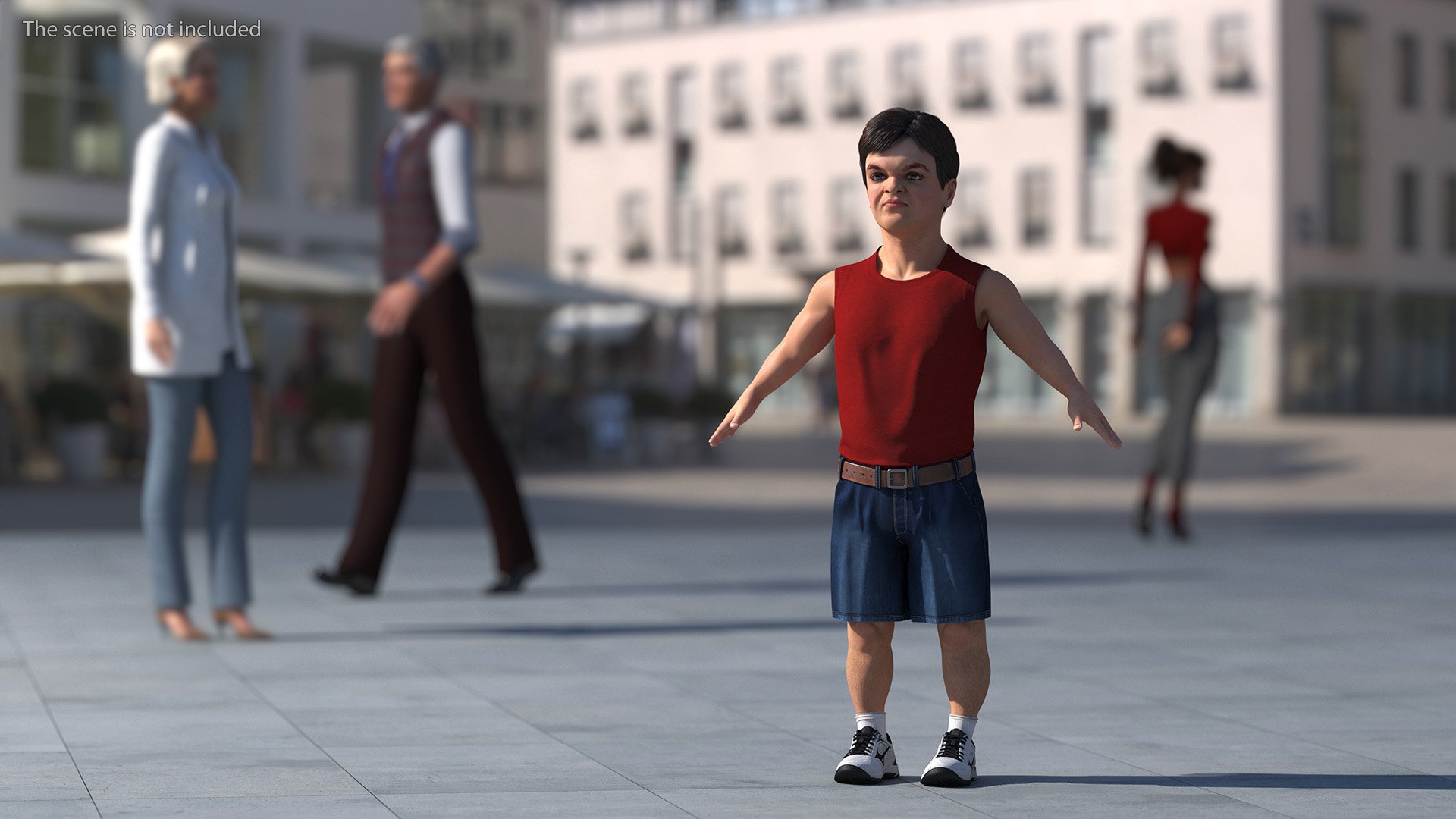 Character Dwarf Man Summer Style Rigged for Maya 3D model preview