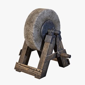 Medieval grindstone 3D