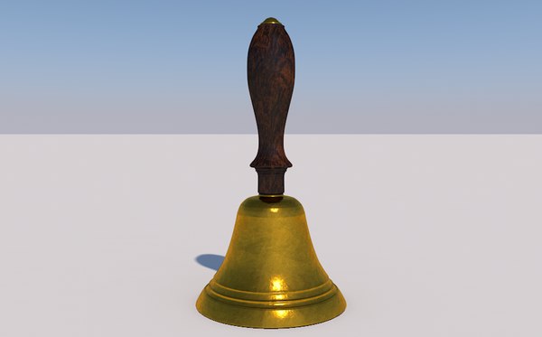 3D model bell gold wood