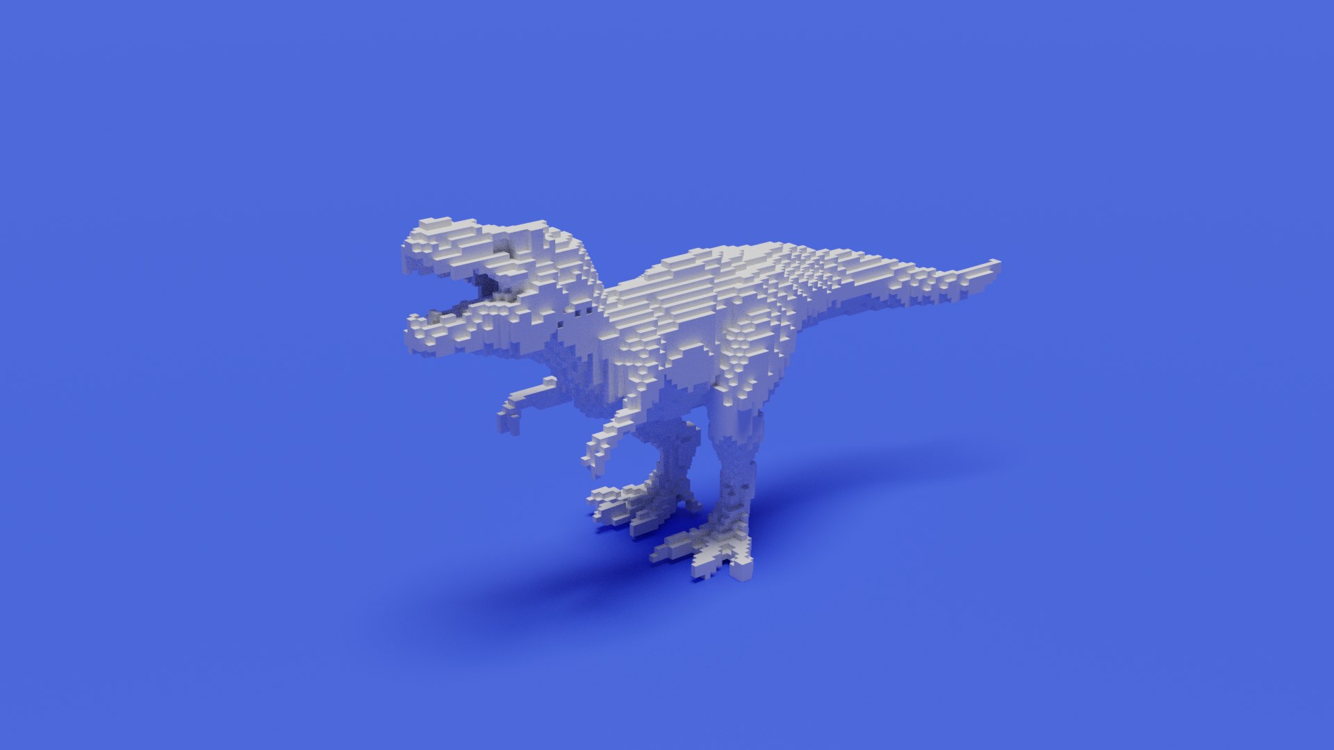 Voxel Dino T-Rex Chrome