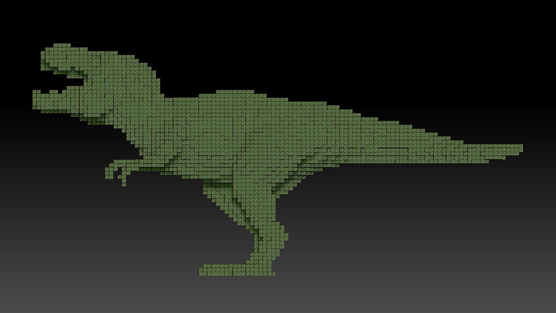 Voxel Dino T-Rex Chrome