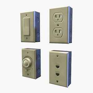 electrical outlets - ready 3D model