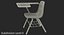 school desk chair 3D model