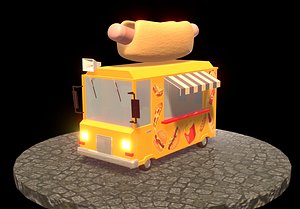 3D hot dog car model