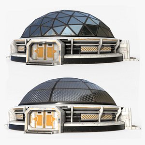 Sci-Fi Buildings Domes Type PBR 4K