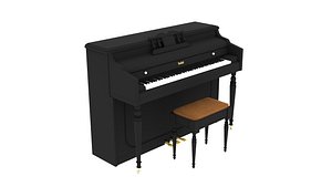 classic piano 3D model