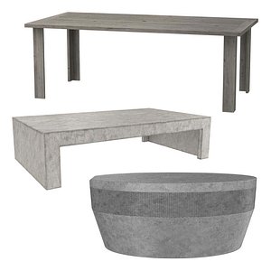 3D tables rectangular coffee