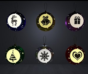 3D glowing christmas toys