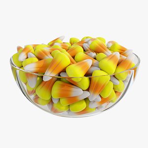Halloween candy corn glass bowl model