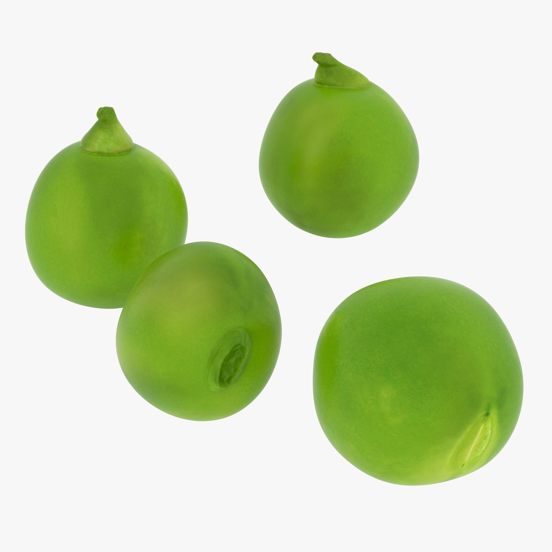 Dried Green Peas Collection 3D model preview